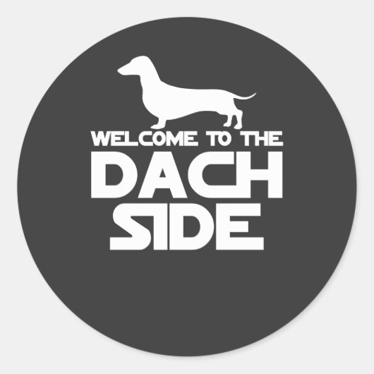 Willkommen auf der Dackel Runder Aufkleber (Vorderseite)