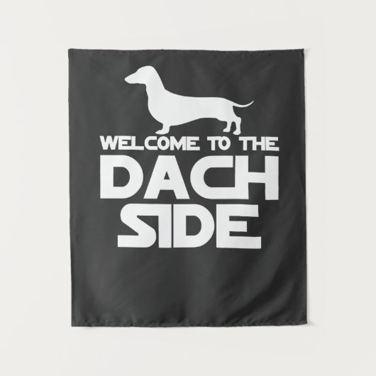 Willkommen auf der Dackel Wandteppich (Vorderseite)