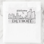 Willkommen auf der Detroit-Aufkleber Rechteckiger Aufkleber (Tasche)