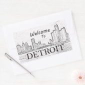 Willkommen auf der Detroit-Aufkleber Rechteckiger Aufkleber (Umschlag)
