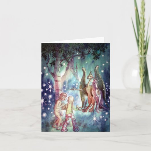Willkommen auf der Fairyland Note Card Karte (Vorderseite)