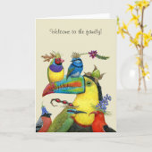 Willkommen auf der Familiengrüßkarte Karte (Gelbe Blume)