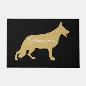 Willkommen auf der Fußmatte mit dem Schäferhund (Vorderseite)