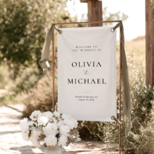 Willkommen auf der Hochzeit Vinyl Signage Banner