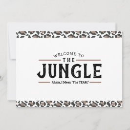 Willkommen auf der Jungle Emloyeykarte Karte
