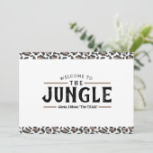 Willkommen auf der Jungle Emloyeykarte Karte (Stehend Vorderseite)