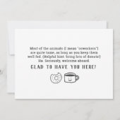 Willkommen auf der Jungle Emloyeykarte Karte (Rückseite)