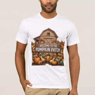 Willkommen auf der Kürbisfarm Rustikale Herbstillu T-Shirt