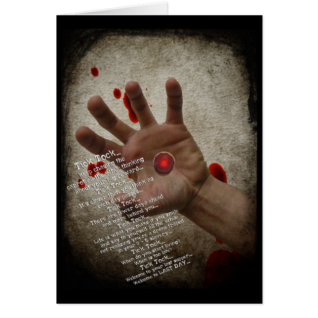 Willkommen auf der letzten Tageskarte (Vorne)