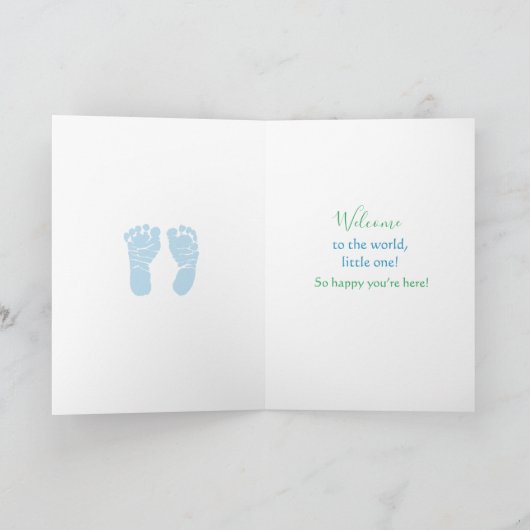 Willkommen auf der neuen Baby-Card der Welt Karte (Innenseite)