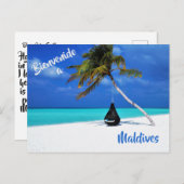 Willkommen auf der Postkarte der Malediven (Vorne/Hinten)