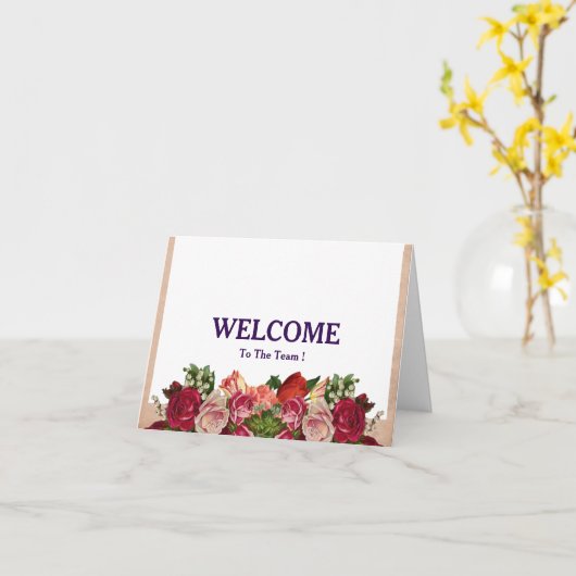 Willkommen auf der Postkarte des Teams (Gelbe Blume)