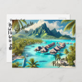 Willkommen auf der Postkarte Französisch-Polynesie (Vorne/Hinten)