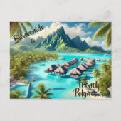 Willkommen auf der Postkarte Französisch-Polynesie (Vorderseite)