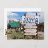 Willkommen auf der Seligman Route 66 Postcard! Postkarte (Vorne/Hinten)