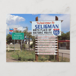 Willkommen auf der Seligman Route 66 Postcard! Postkarte