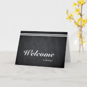 Willkommen auf der Team Chalkboard Postkarte (Gelbe Blume)