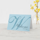 Willkommen auf der Team Monogram Card Karte (Gelbe Blume)