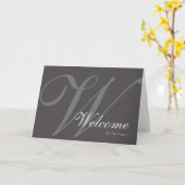 Willkommen auf der Team Monogram Card Karte (Gelbe Blume)