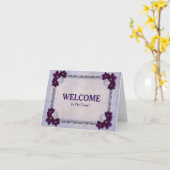 Willkommen auf der Team-Postkarte Karte (Gelbe Blume)