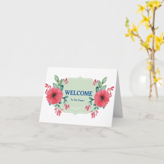 Willkommen auf der Teamkarte Karte (Gelbe Blume)