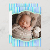 Willkommen auf der Welt Foto Baby Einladungskarte Einladung (Vorne/Hinten)