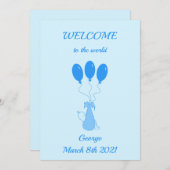 WILLKOMMEN auf der Welt - Kinderkarte (Vorne/Hinten)