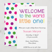 Willkommen auf der Welt kleine 1-Baby-Dusche laden Einladung (Vorne/Hinten)