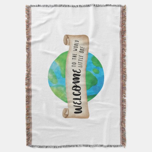 Willkommen auf der Welt Kleine Einerde Decke (Vorderseite Vertikal)