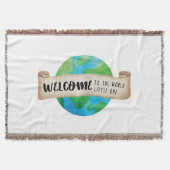 Willkommen auf der Welt Kleine Einerde Decke (Vorderseite)