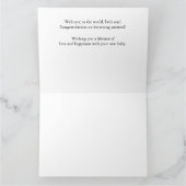 Willkommen auf der Welt - Kleiner Fuchs auf dem Mo Karte (Innenseite)