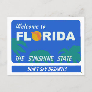 Willkommen auf Florida, Ihrer Textpostkarte Postkarte
