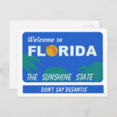 Willkommen auf Florida, Ihrer Textpostkarte Postkarte (Vorne/Hinten)