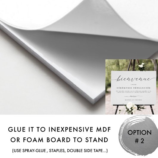 Willkommen auf Französisch beim unplugged Zeremony Poster