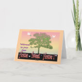 Willkommen auf Ihrer neuen Zuhause-Karte Ankündigung (Rückseite)