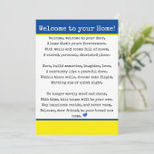 Willkommen auf Ihrer Zuhause Ankündigung (Stehend Vorderseite)