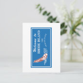 Willkommen auf Rhode Island - USA Road Sign Postkarte (Stehend Vorderseite)