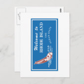 Willkommen auf Rhode Island - USA Road Sign Postkarte (Vorne/Hinten)