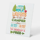 Willkommen auf unserem Campingplatz Sockelschild (Vorderseite)