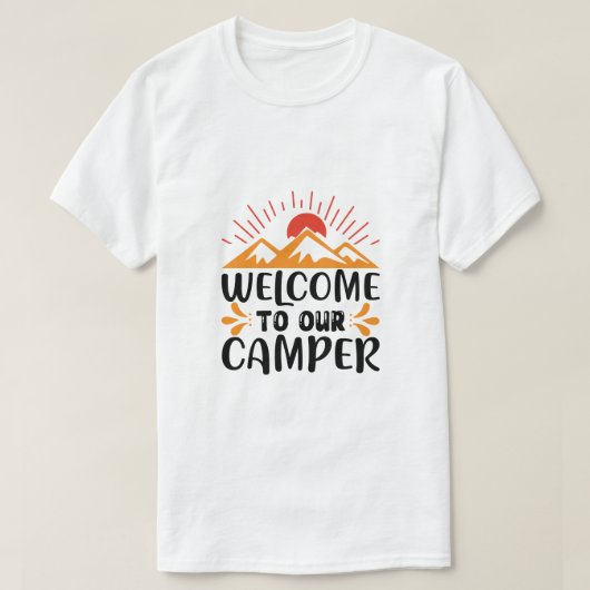 Willkommen auf unserem Campingplatz T-Shirt (Design vorne)
