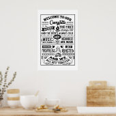 Willkommen auf unserem Campingplatz: Tauchen Sie e Poster (Küche)