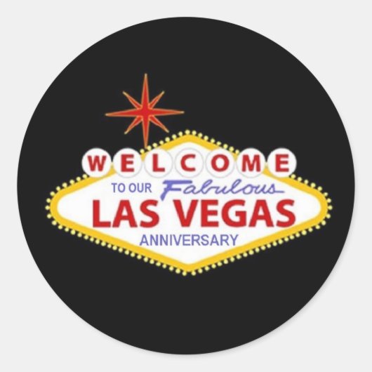 WILLKOMMEN AUF UNSEREM FABULOUS L V Jubiläumsaufkl Runder Aufkleber (Vorderseite)