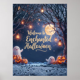 Willkommen auf unserem verzauberten Halloween – Sü Poster