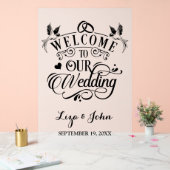 Willkommen auf unserer Hochzeit Acrylschild (Hochzeit)