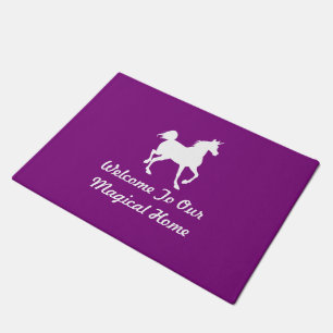 Willkommen auf unserer magischen Zuhause - Unicorn Fußmatte