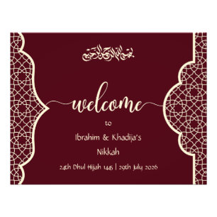 Willkommen auf unserer Nikkah - Islamischen Hochze Fotodruck