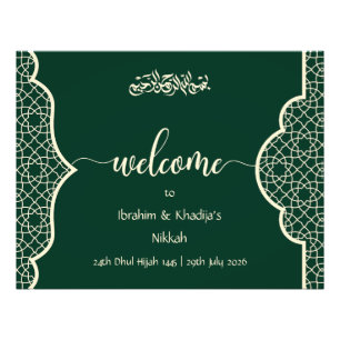 Willkommen auf unserer Nikkah - Islamischen Hochze Fotodruck