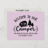 Willkommen auf unserer Postkarte für Camper (Vorne/Hinten)