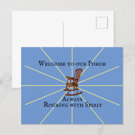 Willkommen auf unserer Terrasse, die immer mit Gei Postkarte