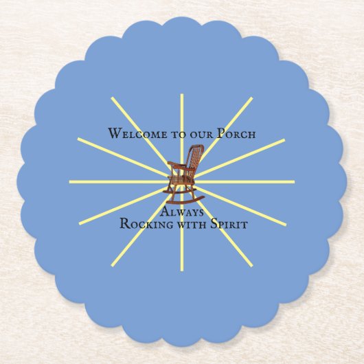 Willkommen auf unserer Terrasse, die immer mit Gei Untersetzer (Vorderseite)